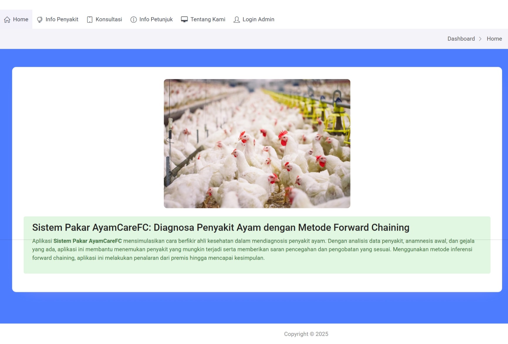 Sistem Pakar AyamCareFC: Diagnosa Penyakit Ayam dengan Metode Forward Chaining
