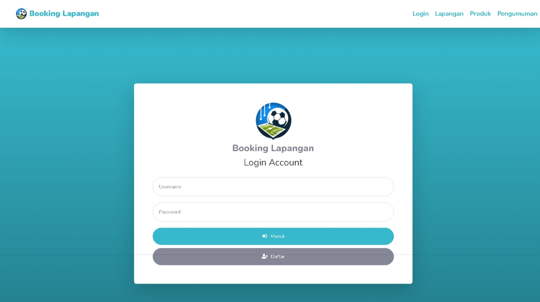 Booking Lapangan